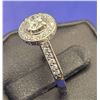 Image 2 : Ladies 14k White Gold Diamond Ring with Halo