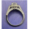 Image 3 : Ladies 14k White Gold Diamond Ring with Halo