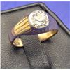 Image 1 : Mens 18k Gold Diamond Solitaire Ring