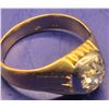 Image 2 : Mens 18k Gold Diamond Solitaire Ring
