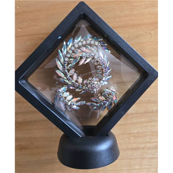 Napier Silver-Tone Laurel Wreath Brooch and Clip-On Earrings