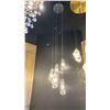 Image 3 : LUMA 5 LED PENDANT CHANDELIER STERLING. RETAIL $5089. APPROX 16"D X 90"H WITH ADJUSTABLE PENDANTS.