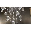 Image 2 : CRYSTAL FLUSH MOUNT CHROME FINISH. APPROX 24"D WITH CRYSTAL PENDANTS. APPROX 40" H.