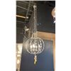 Image 2 : ESIA 4 LIGHT CHANDELIER. CRYSTAL AND CHROME. APPROX 20" D