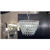 Image 1 : NORDIC 5 LIGHT PENDANT ANTIQUE SILVER AND CLEAR GLASS. APPROX 20"D RETAIL $900