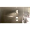 Image 2 : AYSE LED PENDANT 3 LIGHTS MATTE BLACK CLEAR BUBBLE GLASS. RETAIL $669 ADJUSTABLE HEIGHT PENDANTS