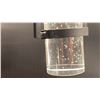 Image 4 : AYSE LED PENDANT 3 LIGHTS MATTE BLACK CLEAR BUBBLE GLASS. RETAIL $669 ADJUSTABLE HEIGHT PENDANTS