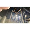 Image 6 : LENTE 4 LIGHT FOYER PENDANT BRUSHED NICKEL AND WALNUT WOODGRAIN. APPROX 23"W X 24" FIXTURE.