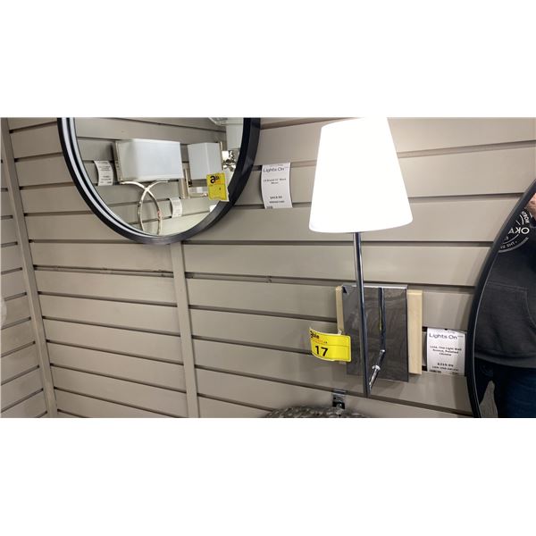 GROUP OF 3 LENA 1 LIGHT WALL SCONCE POLISHED CHROME 19" OVERALL HEIGHT