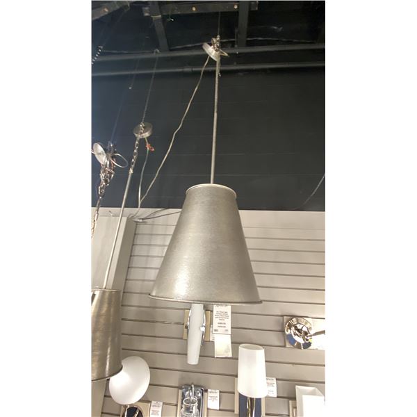 ARI 3 LIGHT PENDANT ETCHED NICKEL METAL SHADE