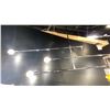 Image 2 : MODERNIST 5 LIGHT CHANDELIER. CHROME. APPROX 73" ACROSS INC BULBS