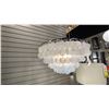 Image 1 : SELENE 4 LIGHT PENDANT CHROME AND WHITE 20"D