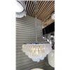 Image 2 : SELENE 4 LIGHT PENDANT CHROME AND WHITE 20"D