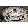 Image 3 : SELENE 4 LIGHT PENDANT CHROME AND WHITE 20"D