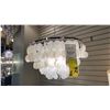 Image 4 : SELENE 4 LIGHT PENDANT CHROME AND WHITE 20"D