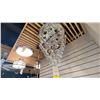 Image 2 : 9 LIGHT CRYSTAL FLUSH MOUNT. CHROME