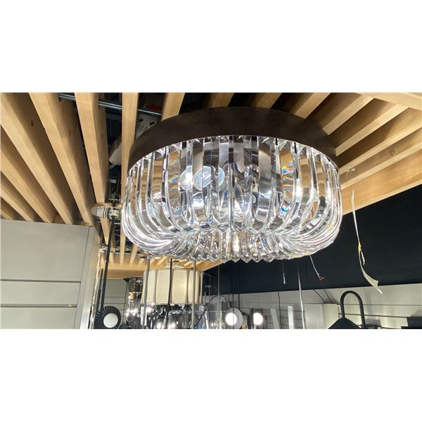 ALISTAIR 5 LIGHT FLUSH MOUNT CHARCOAL BRONZE