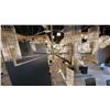 Image 2 : VELESTINO 8 LIGHT CHANDELIER. CHAMPAGNE BRONZE, CLEAR FLUTED GLASS