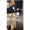 Image 3 : ALBERTON 6 LIGHT CHANDELIER. BLACK BRASS, GLASS. APPROX 3' X 3'. ADJUSTABLE HEIGHT