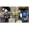 Image 1 : AMARA 6 LIGHT CHANDELIER. MATTE BLACK WITH BRASS. 31" ACROSS