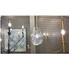 Image 1 : CLEAR CUT GLASS PENDANT LIGHT. APPROX 8" DIAMETER