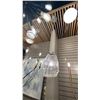 Image 2 : CLEAR CUT GLASS PENDANT LIGHT. APPROX 8" DIAMETER