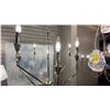 Image 2 : ARCHIE 8 LIGHT CHANDELIER. POLISHED NICKEL. APPROX 25" DIAMETER