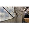 Image 3 : ARCHIE 8 LIGHT CHANDELIER. POLISHED NICKEL. APPROX 25" DIAMETER