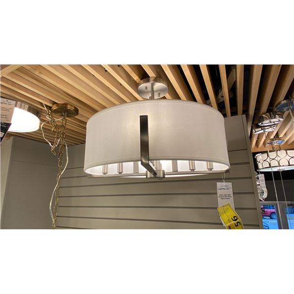 MALEN 8 LIGHT PENDANT. SEMI FLUSH. CLASSIC PEWTER. APPROX 20" DIAMETER