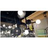 Image 2 : PEYTON 5 LIGHT CHANDELIER. BLACK METAL