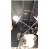 Image 4 : PEYTON 5 LIGHT CHANDELIER. BLACK METAL