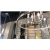 Image 2 : ARTIS 5 LIGHT PENDANT. BRUSHED NICKEL CLEAR GLASS. APPROX 17" DIAMETER