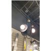 Image 2 : MIERKA 3 LIGHT CHANDELIER. BLACK METAL. APPROX 16" DIAMETER