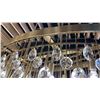 Image 3 : LIVORNO 8 LIGHT LINEAR CHANDELIER. NOBLE BRASS. 37"L X 15"W