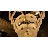 Image 2 : SPAIN 10 LIGHT CHANDELIER. BRASS FRAME, ALABASTER STONE. 22" DIAMETER