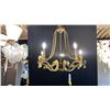 Image 1 : LOMBARD, 5 LIGHT CHANDELIER. NOBLE BRASS. 27" DIAMETER