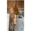 Image 3 : POMFRET SINGLE LIGHT PENDANT. AGED BRASS, BRONZE, GLASS. 20" HIGH