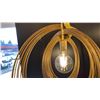 Image 3 : 2 DOREL ONE LIGHT PENDANT LIGHTS. RENAISSANCE GOLD. 20" AND 14" DIAMETERS. RETAIL $1170