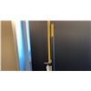 Image 5 : FRANKLIN SINGLE LIGHT FLOOR LAMP. BURNISHED BRASS, DEEP BRONZE, WHITE LINEN.
