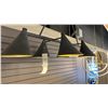 Image 2 : CULPEPPER BLACK RECTANGULAR CHANDELIER. 6 LIGHT. FRENCH BLACK/CONTEMPORARY GOLD LEAF. 48" LONG.