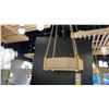 Image 1 : QUEBEC 4 LIGHT CHANDELIER. GOLD LEAF, BLEACHED GLASS, NATURAL. 22" DIAMETER. RETAIL $2610