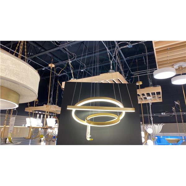 GOLD LED CHANDELIER. 31" DIAMETER.