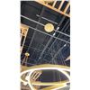 Image 4 : GOLD LED CHANDELIER. 31" DIAMETER.