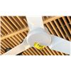 Image 2 : 62" MATTE WHITE CEILING FAN WITH REMOTE. SMART FAN