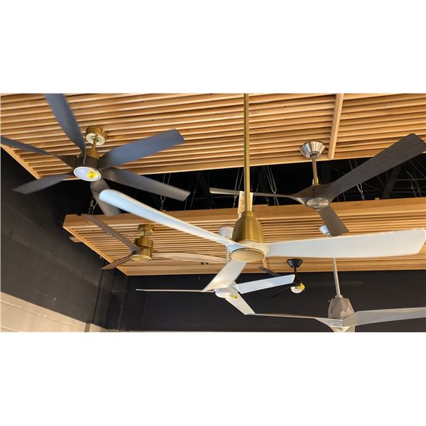 KUTE 52 CEILING FAN. SATIN BRONZE FINISH, WHITE MATTE BLADES, REMOTE. IN BOX