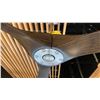 Image 2 : 58" CEILING FAN WITH REMOTE. DARK WOOD GRAIN, PEWTER FINISH. SMART FAN