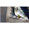 Image 2 : VARALUZ 3 LIGHT BATHROOM LIGHT WITH HAND PRESSED RAIN GLASS. 23"W RETAIL $800