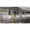 Image 1 : BRYANT 3 LIGHT VANITY. CHROME AND CLEAR SEEDY GLASS.