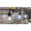 Image 1 : GROUP LOT. NILES 3 AND 2 X 4 LIGHT BATHROOM LIGHTS. ANTIQUE PEWTER, CLEAR SEEDED GLASS