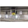 Image 2 : TANNER 4 LIGHT VANITY. BRUSHED NICKEL AND GLASS. 33"W